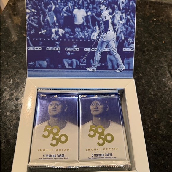 2024 Topps 50/50: Shohei Ohtani – 10-Packs comes with Box *unsealed* - Picture 3 of 3